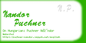 nandor puchner business card